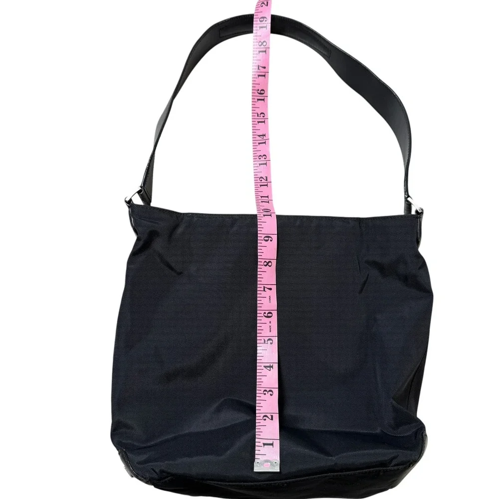TUMI Black‎ Ballistic Nylon Leather Trim Shoulder Bag Hobo Tote Weekender Bucket